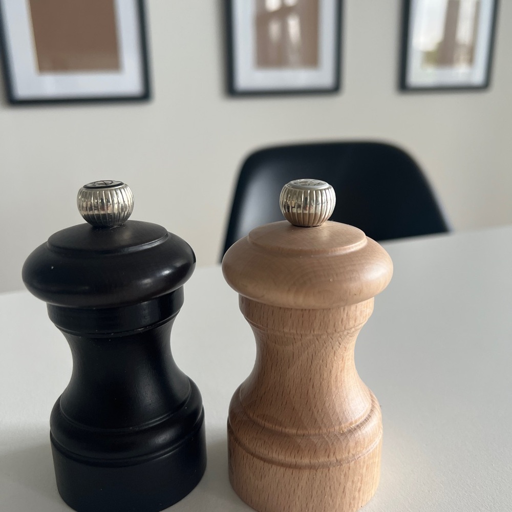 Peugeot Black and Tan Wooden Shakers